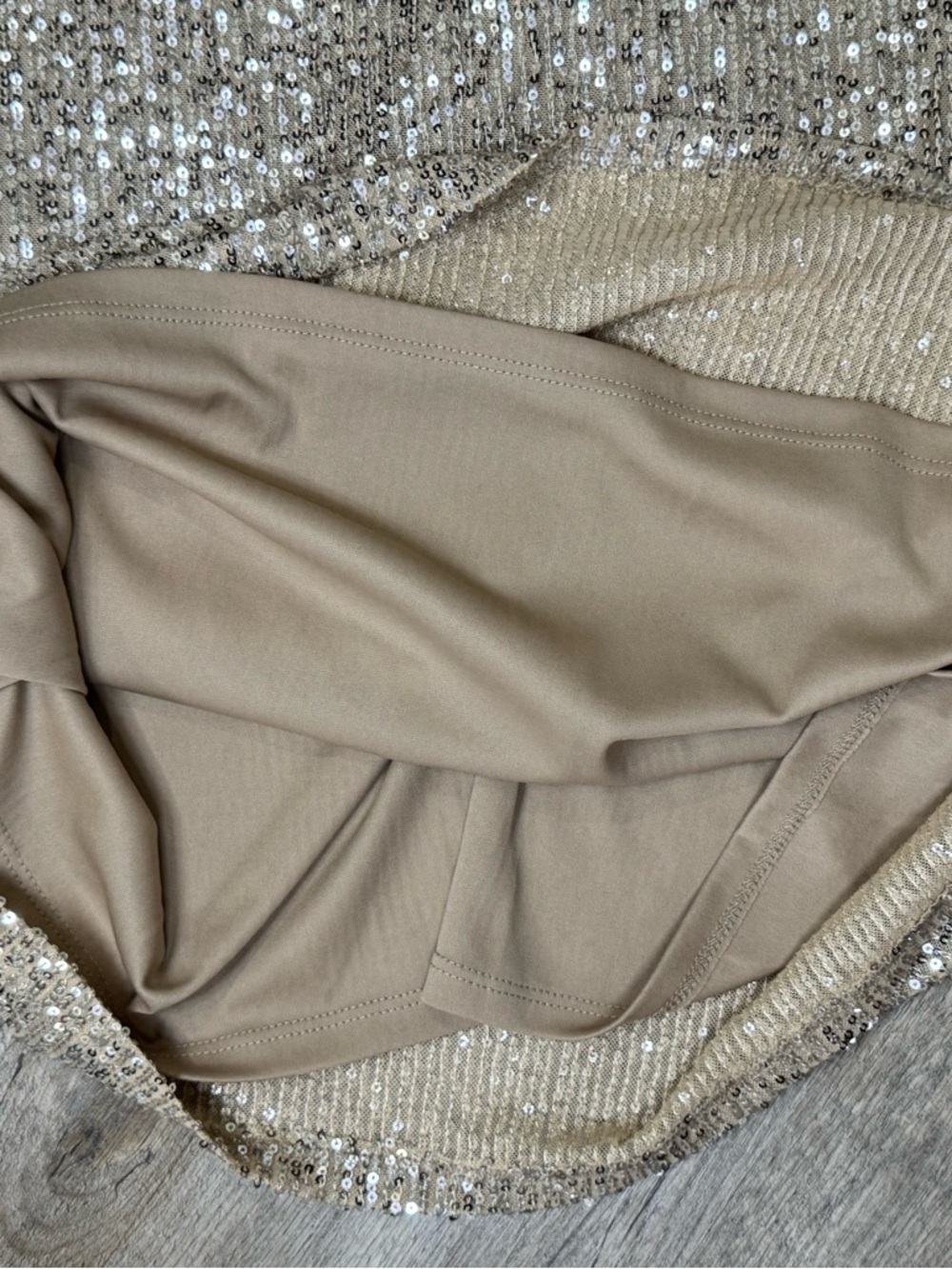The Limited Sequin Blouse, Champagne, XL - Picture 6 of 8
